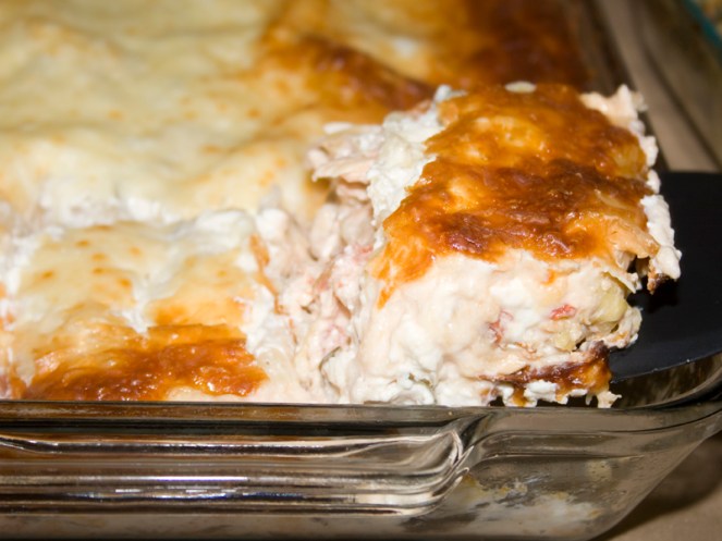 Creamy White Chicken and Artichoke Lasagna03