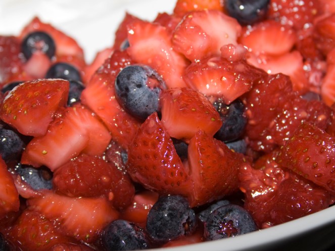 Mixed Berries with Mascarpone-Limoncello Cream