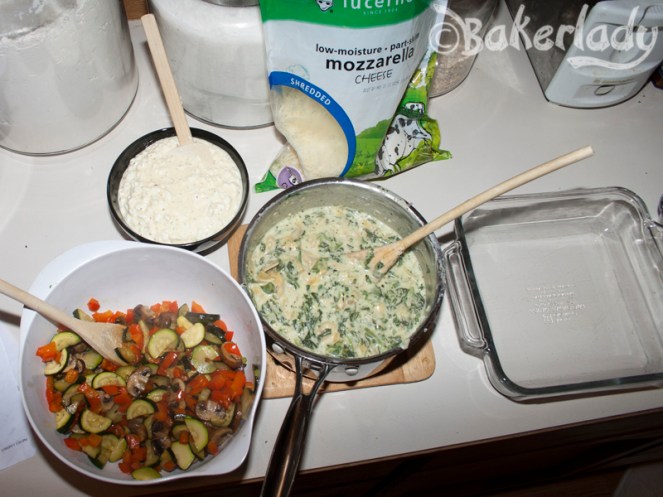 White Vegetable Lasagna - Bakerlady